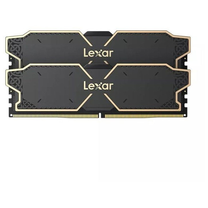 Barrette Mémoire - LEXAR THOR - DDR5 6000 - CL38 1.3 V - 32 Go (2x 16 Go) - Dissipateur thermique - Noir Barrette Mémoire - LEXAR THOR - DDR5 6000 - CL38 1.3 V - 32 Go (2x 16 Go) - Dissipateur thermique - Noir