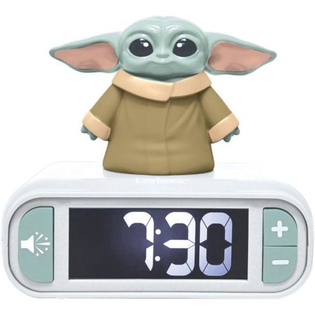 LEXIBOOK - Réveil veilleuse Grogu - Star Wars - Sons et mélodies, é