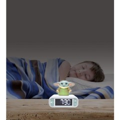 LEXIBOOK - Réveil veilleuse Grogu - Star Wars - Sons et mélodies, é