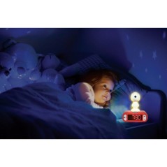 LEXIBOOK - Réveil veilleuse Snoopy - Sons et mélodies, écran LCD r