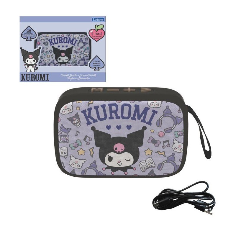 Kuromi Enceinte Bluetooth Portable - Lexibook - Sans fil - USB-C - Car