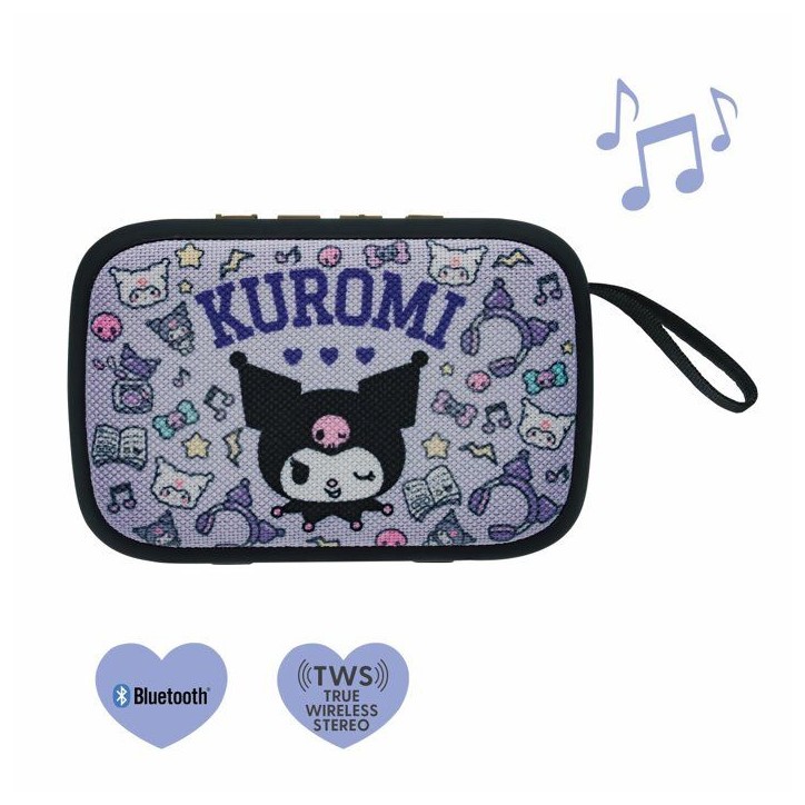 Kuromi Enceinte Bluetooth Portable - Lexibook - Sans fil - USB-C - Carte SD/TF - Batterie rechargeable Kuromi Enceinte Bluetooth Portable - Lexibook - Sans fil - USB-C - Carte SD/TF - Batterie rechargeable