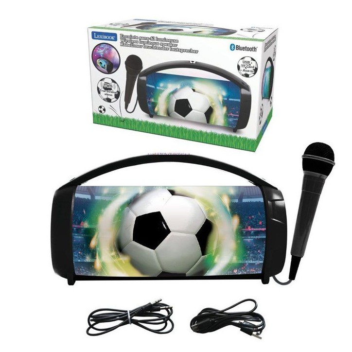 Enceinte Bluetooth - Lexibook - Football - Boule a Neige Stitch - Bleu - Rechargeable USB-C - Design décoratif Enceinte Bluetooth - Lexibook - Football - Boule a Neige Stitch - Bleu - Rechargeable USB-C - Design décoratif