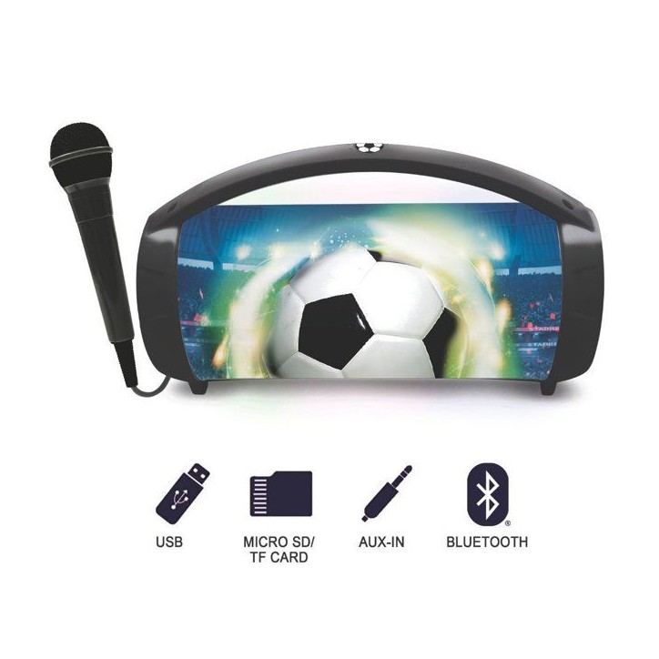 Enceinte Bluetooth - Lexibook - Football - Boule a Neige Stitch - Bleu - Rechargeable USB-C - Design décoratif Enceinte Bluetooth - Lexibook - Football - Boule a Neige Stitch - Bleu - Rechargeable USB-C - Design décoratif