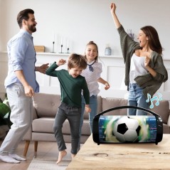 Enceinte Bluetooth - Lexibook - Football - Boule a Neige Stitch - Bleu