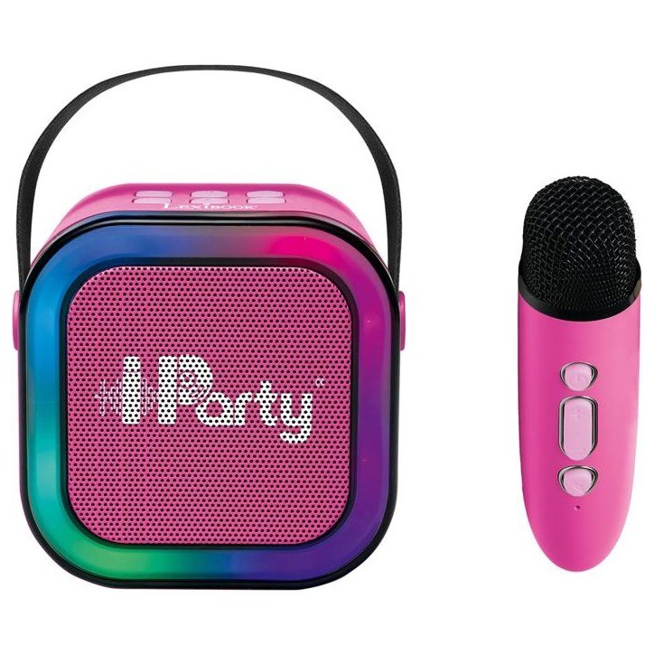 LEXIBOOK - Enceinte Karaoké Portable Rose avec 2 microphones sans fil