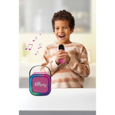 LEXIBOOK - Enceinte Karaoké Portable Rose avec 2 microphones sans fil