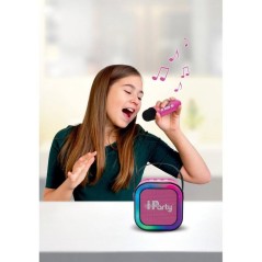 LEXIBOOK - Enceinte Karaoké Portable Rose avec 2 microphones sans fil