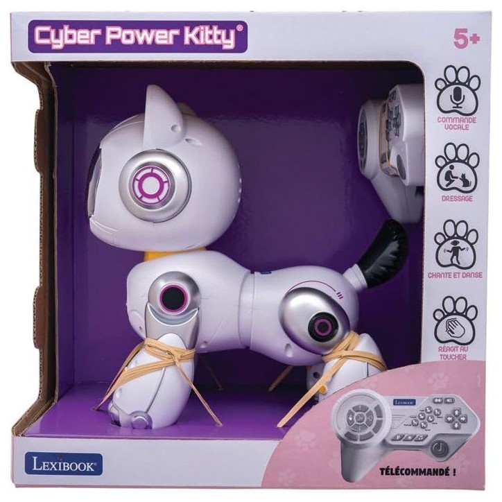 LEXIBOOK - Cyber Power Kitty – Mon fidele compagnon high-tech - Commande vocale télécommandé - Danse marche imite un vrai LEXIBOOK - Cyber Power Kitty – Mon fidele compagnon high-tech - Commande vocale télécommandé - Danse marche imite un vrai