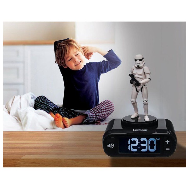 LEXIBOOK - Réveil digital avec veilleuse Stormtrooper et effets sonores