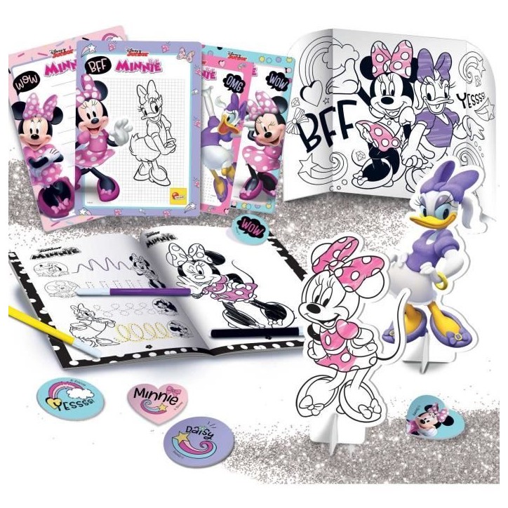 Sac a dos école de dessin et de coloriage - LISCIANIGIOCHI - MINNIE - Pages de Coloriage, Matériel Créatif