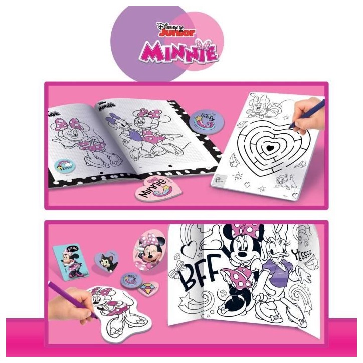 Sac a dos école de dessin et de coloriage - LISCIANIGIOCHI - MINNIE - Pages de Coloriage, Matériel Créatif