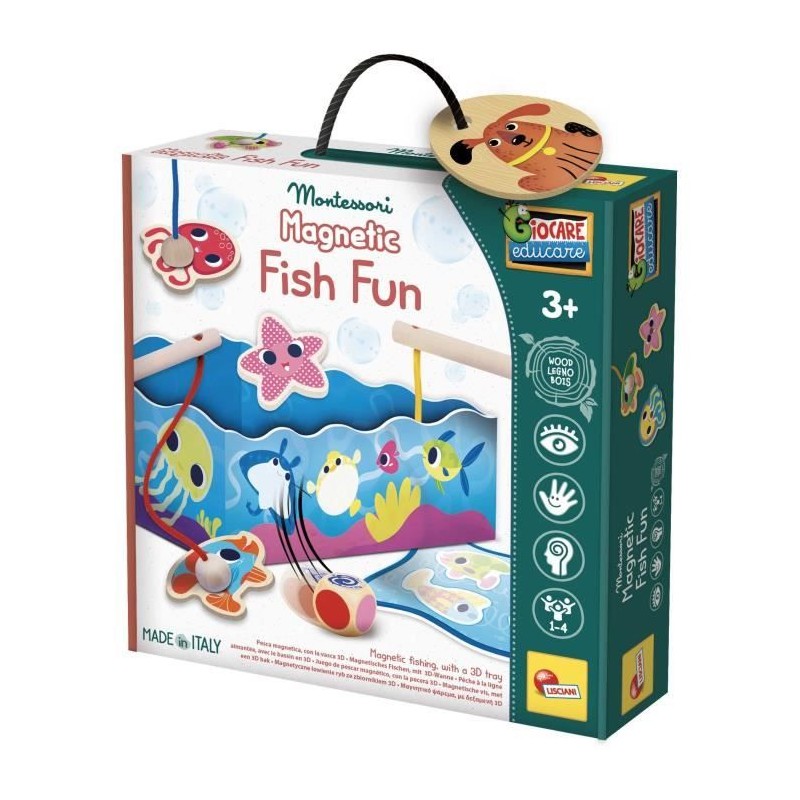 Peche a la ligne - Jeu Montessori - MONTESSORI BOIS - Peche Magnétiqu