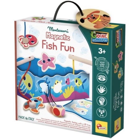 Peche a la ligne - Jeu Montessori - MONTESSORI BOIS - Peche Magnétiqu