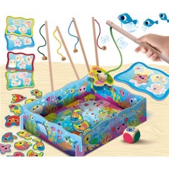 Peche a la ligne - Jeu Montessori - MONTESSORI BOIS - Peche Magnétique, Jeu de Patience