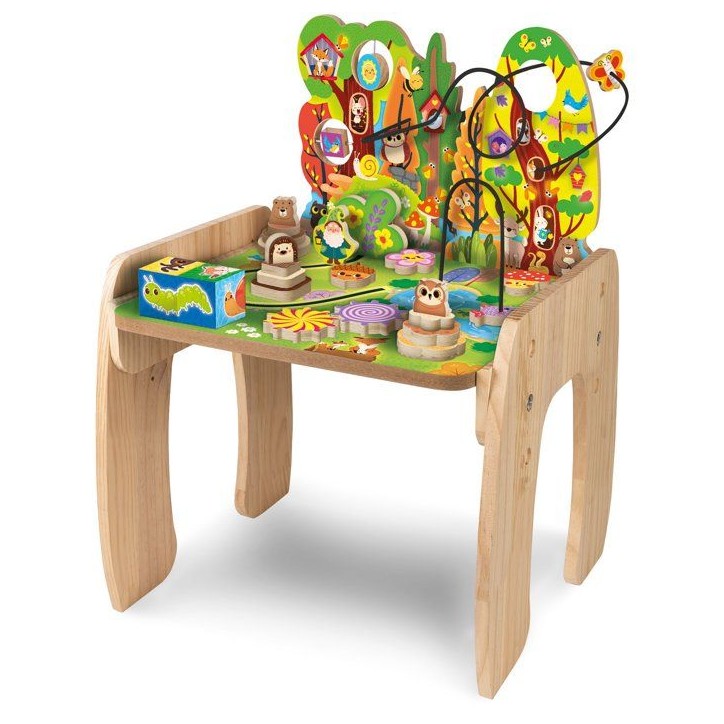 Jouer et Apprendre Table Multi-Activités Fée des Bois - Table d'activités en bois - LISCIANI - Multi-jeux éducatifs