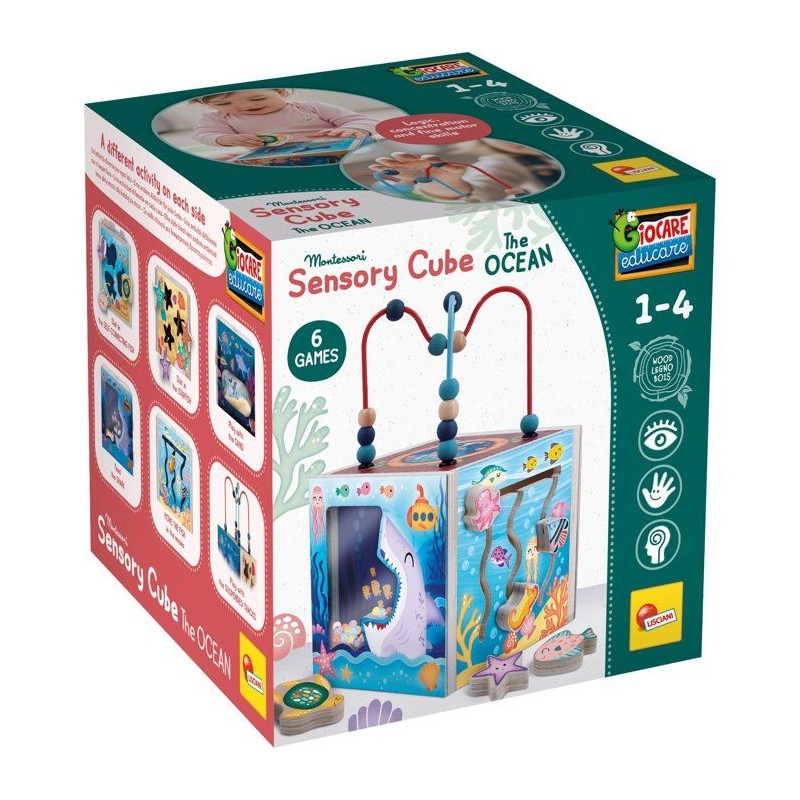 Jouer et Apprendre Cube Sensoriel - Cube multi-activités - LISCIANI -