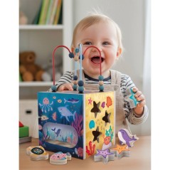 Jouer et Apprendre Cube Sensoriel - Cube multi-activités - LISCIANI -