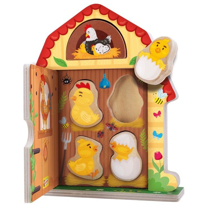 Jouer et Apprendre Famille de la Campagne - Jeu d'éveil en bois - LISCIANI - Logique et imagination