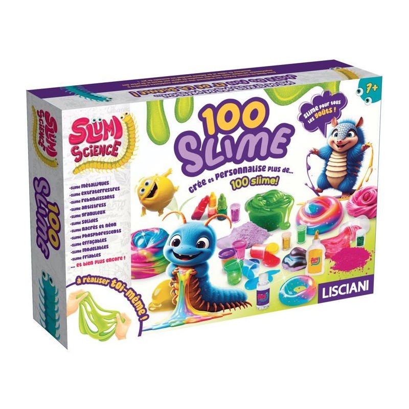 Slumi Science 100 Slimes - Coffret scientifique créatif - LISCIANI -