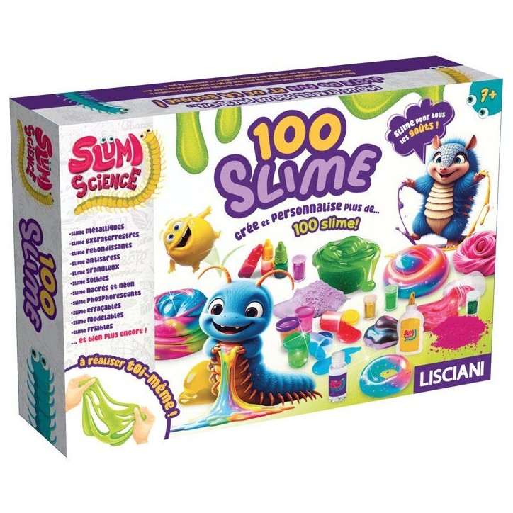 Slumi Science 100 Slimes - Coffret scientifique créatif - LISCIANI - 100 recettes de slime - Expériences ludiques Slumi Science 100 Slimes - Coffret scientifique créatif - LISCIANI - 100 recettes de slime - Expériences ludiques