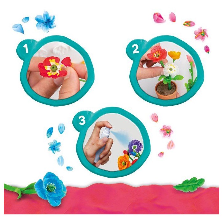 Coffret créatif - LISCIANI - Kids Art Créations Florales - Fleurs parfumées - Modelage créatif - Loisir manuel
