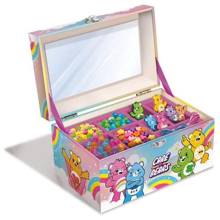 Boîte a bijoux créative - LISCIANI - Care Bears - Perles et breloques - Miroir intégré - Rangement pratique