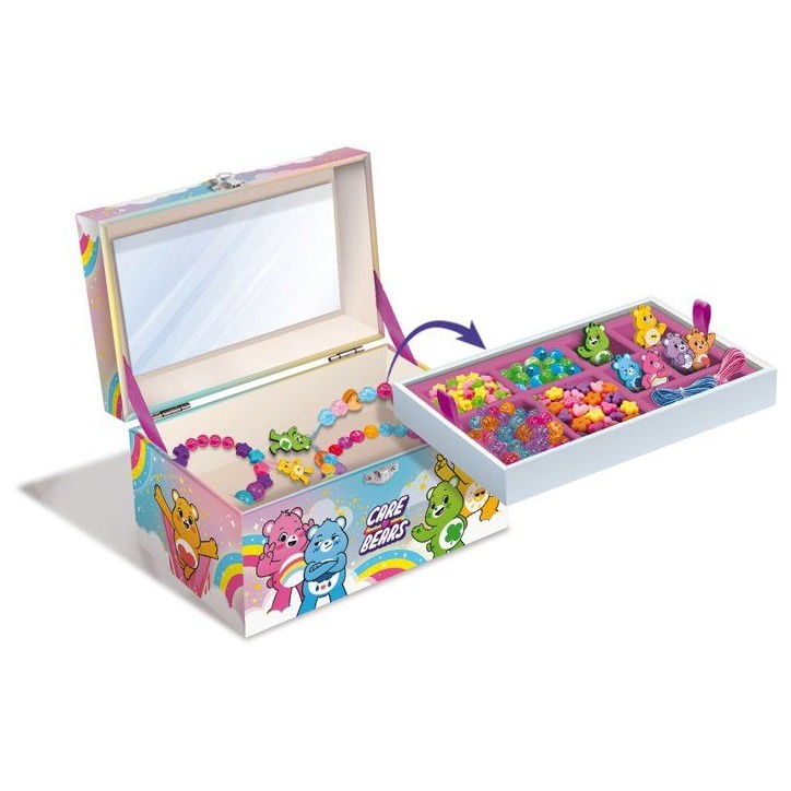 Boîte a bijoux créative - LISCIANI - Care Bears - Perles et breloques - Miroir intégré - Rangement pratique