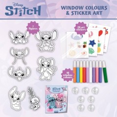 Stitch & Angel Fenetres a Décorer - Coffret créatif - LISCIANI - Vitraux décoratifs - Autocollants personnalisés