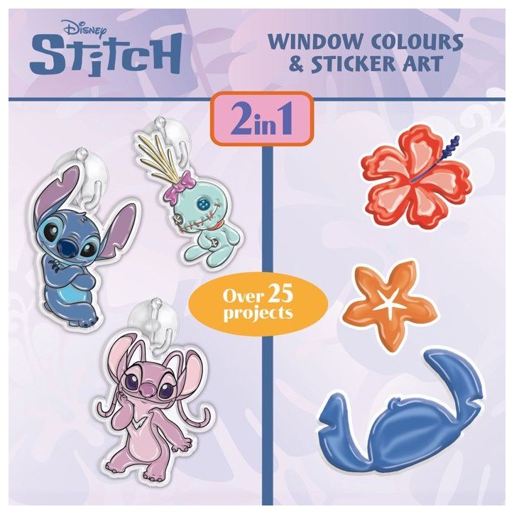 Stitch & Angel Fenetres a Décorer - Coffret créatif - LISCIANI - Vitraux décoratifs - Autocollants personnalisés Stitch & Angel Fenetres a Décorer - Coffret créatif - LISCIANI - Vitraux décoratifs - Autocollants personnalisés