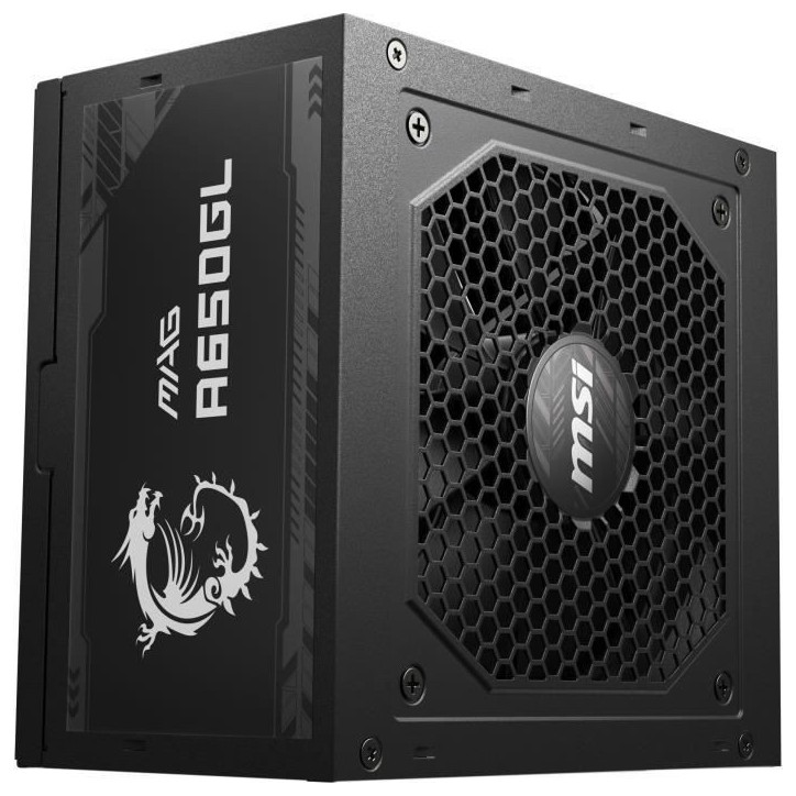 MSI Alimentation PC MAG A650GL PCIE5 - 650W 80+ Gold Modulaire MSI Alimentation PC MAG A650GL PCIE5 - 650W 80+ Gold Modulaire