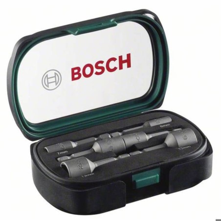 Lot d'embouts a emmanchement 6 mm, 7 mm, 8 mm, 10 mm, 12 mm, 13 mm Bos