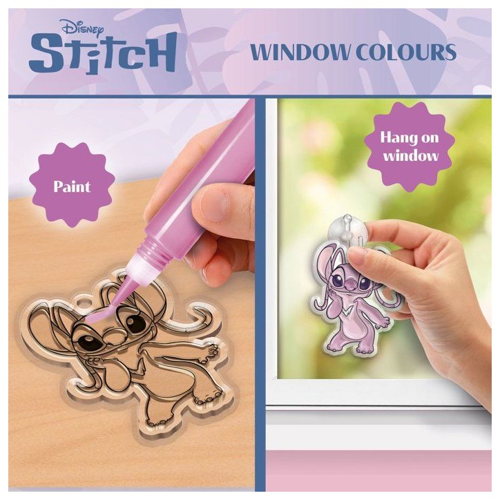 Stitch & Angel Fenetres a Décorer - Coffret créatif - LISCIANI - Vitraux décoratifs - Autocollants personnalisés Stitch & Angel Fenetres a Décorer - Coffret créatif - LISCIANI - Vitraux décoratifs - Autocollants personnalisés