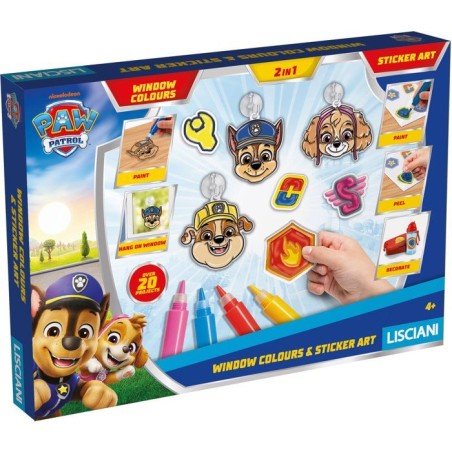 Paw Patrol Fenetres a Décorer - Coffret créatif - LISCIANI - Vitraux