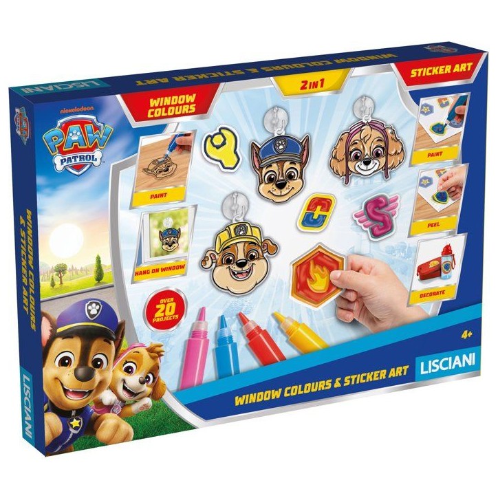 Paw Patrol Fenetres a Décorer - Coffret créatif - LISCIANI - Vitraux a suspendre - Personnages Pat' Patrouille Paw Patrol Fenetres a Décorer - Coffret créatif - LISCIANI - Vitraux a suspendre - Personnages Pat' Patrouille