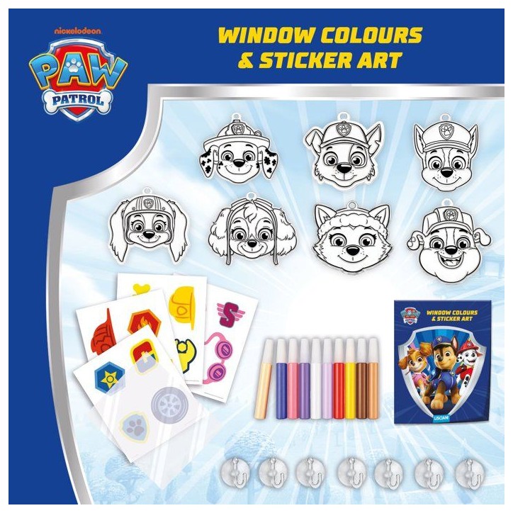 Paw Patrol Fenetres a Décorer - Coffret créatif - LISCIANI - Vitraux a suspendre - Personnages Pat' Patrouille Paw Patrol Fenetres a Décorer - Coffret créatif - LISCIANI - Vitraux a suspendre - Personnages Pat' Patrouille