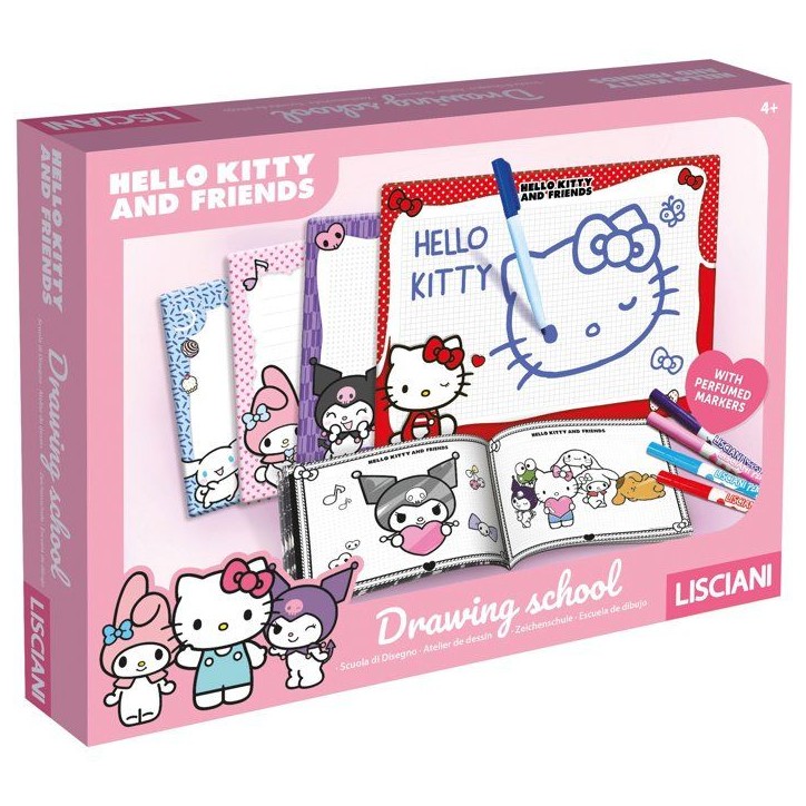 École de dessin - LISCIANI - Hello Kitty et ses Amis - Ardoises effaçables - Apprentissage progressif