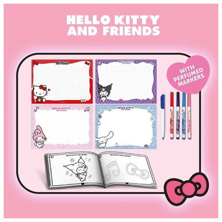 École de dessin - LISCIANI - Hello Kitty et ses Amis - Ardoises effaçables - Apprentissage progressif