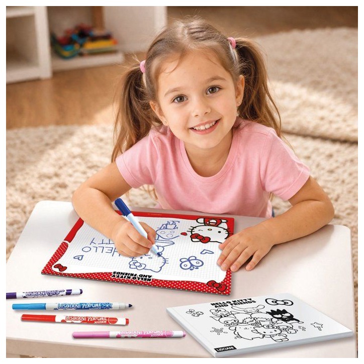 École de dessin - LISCIANI - Hello Kitty et ses Amis - Ardoises effaçables - Apprentissage progressif
