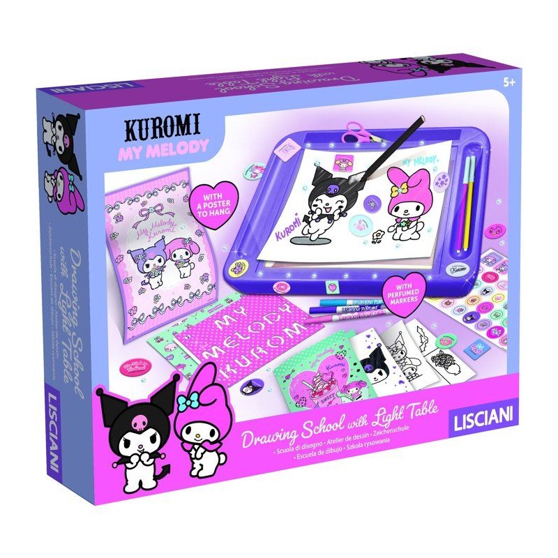 École de dessin avec table lumineuse - LISCIANI - My Melody & Kuromi