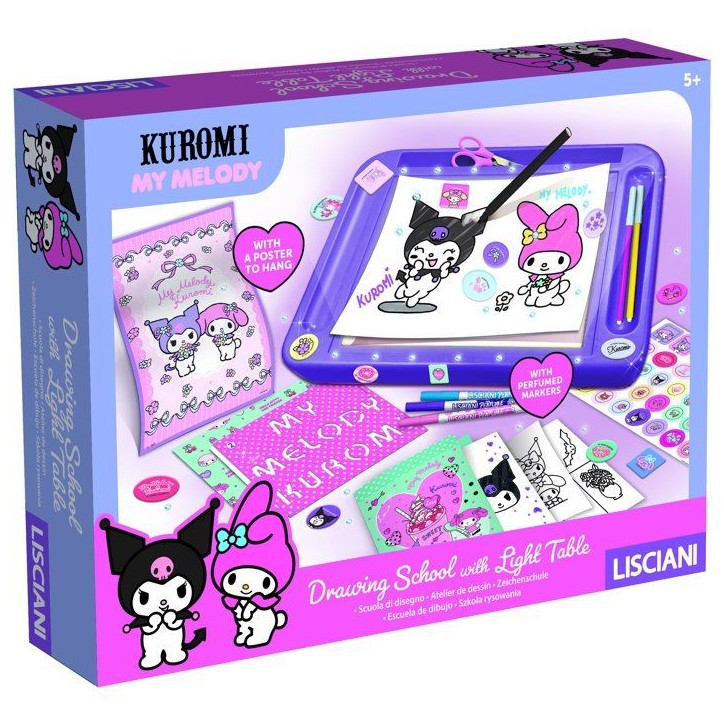 École de dessin avec table lumineuse - LISCIANI - My Melody & Kuromi - Table lumineuse - Reproduction facile École de dessin avec table lumineuse - LISCIANI - My Melody & Kuromi - Table lumineuse - Reproduction facile
