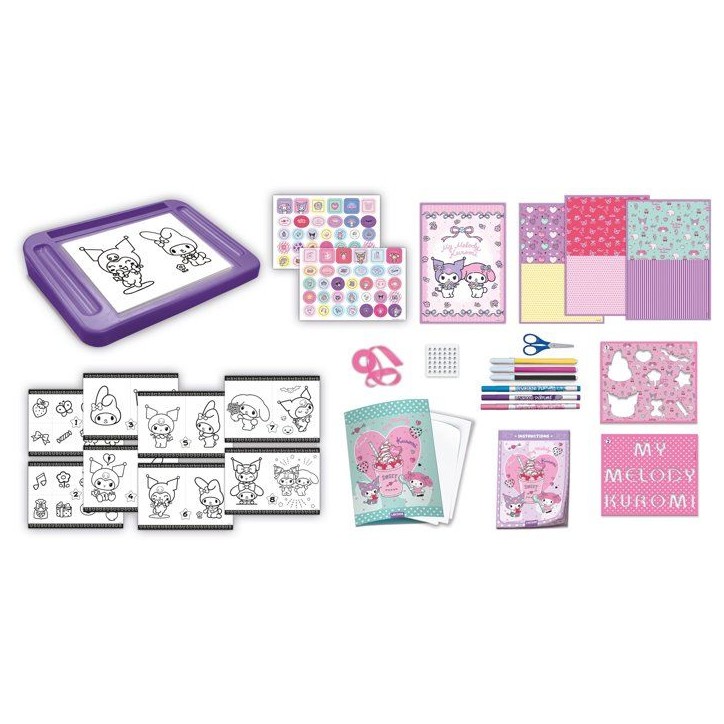 École de dessin avec table lumineuse - LISCIANI - My Melody & Kuromi - Table lumineuse - Reproduction facile École de dessin avec table lumineuse - LISCIANI - My Melody & Kuromi - Table lumineuse - Reproduction facile