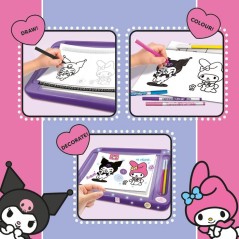 École de dessin avec table lumineuse - LISCIANI - My Melody & Kuromi