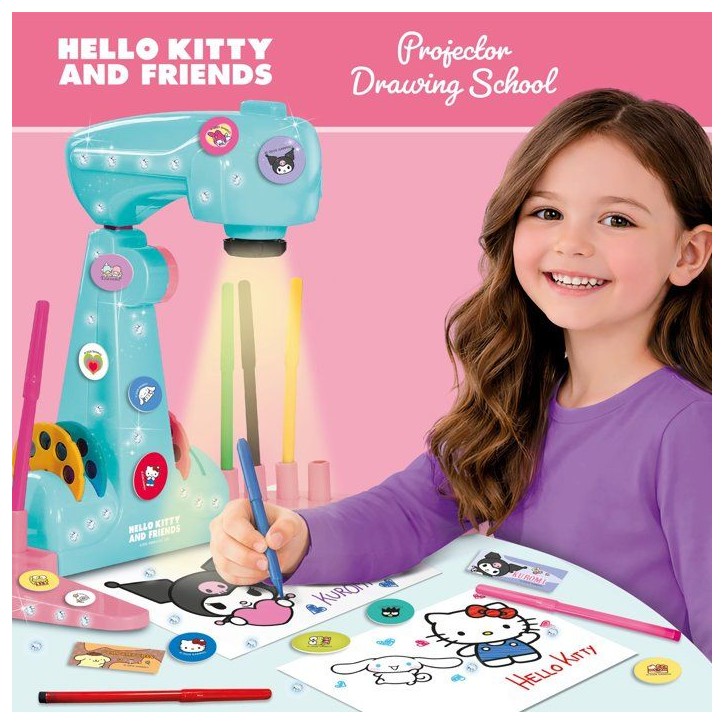 Projecteur créatif - LISCIANI - Hello Kitty et ses Amis - LED intégrée - Dessins a tracer