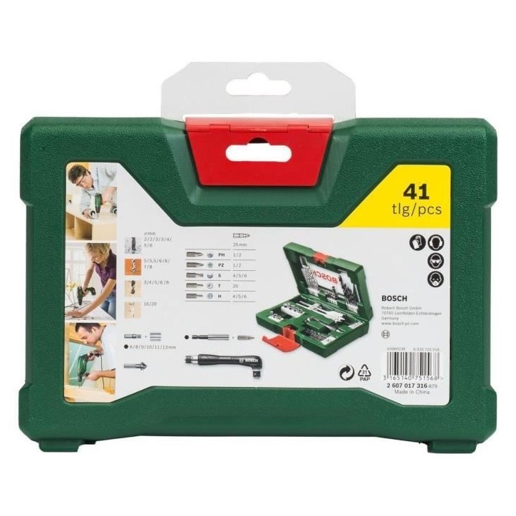 Coffret d'accessoires BOSCH V-Line - 41 pieces Coffret d'accessoires BOSCH V-Line - 41 pieces