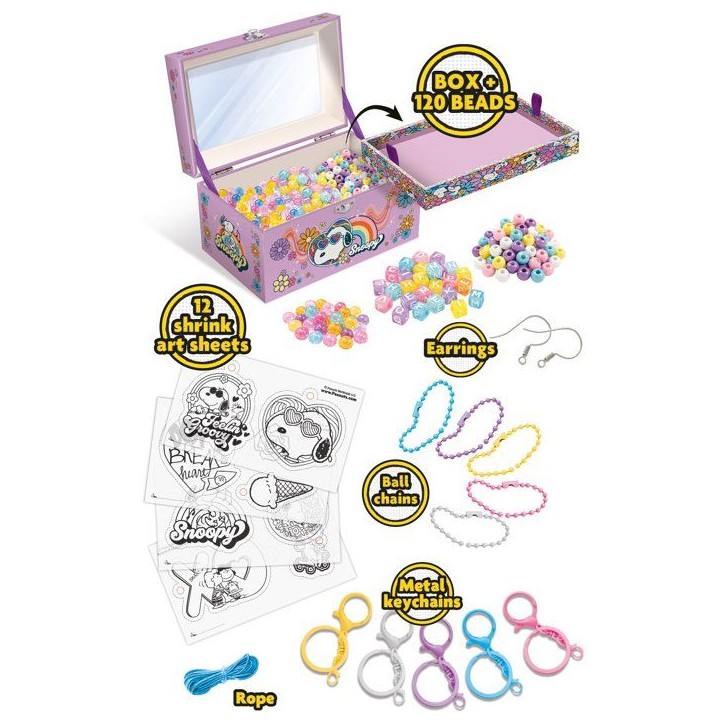 Peanuts Crée Tes Bijoux Charms - Coffret créatif bijoux - LISCIANI - Thermoformage - Breloques personnalisées Peanuts Crée Tes Bijoux Charms - Coffret créatif bijoux - LISCIANI - Thermoformage - Breloques personnalisées