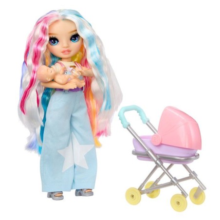 Junior High Babysitters – Amaya - Poupée 23 cm - Bébé, Poussette, Couffin, Biberon, Peigne, Tenue et Accessoires