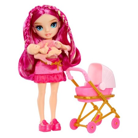 Junior High Babysitters – Stella - Poupée 23 cm - Bébé, Poussette, Couffin, Biberon, Peigne, Tenue et Accessoires