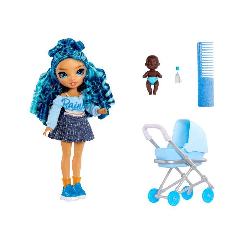 Junior High Babysitters – Skyler - Poupée 23 cm - Bébé, Poussette