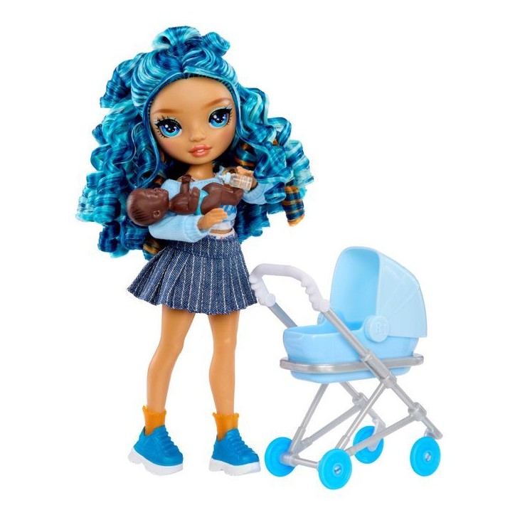 Junior High Babysitters – Skyler - Poupée 23 cm - Bébé, Poussette, Couffin, Biberon, Peigne, Tenue et Accessoires Junior High Babysitters – Skyler - Poupée 23 cm - Bébé, Poussette, Couffin, Biberon, Peigne, Tenue et Accessoires